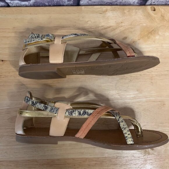 Jessica Simpson Leather Strappy Sandals Size 6.5 - Picture 6 of 9